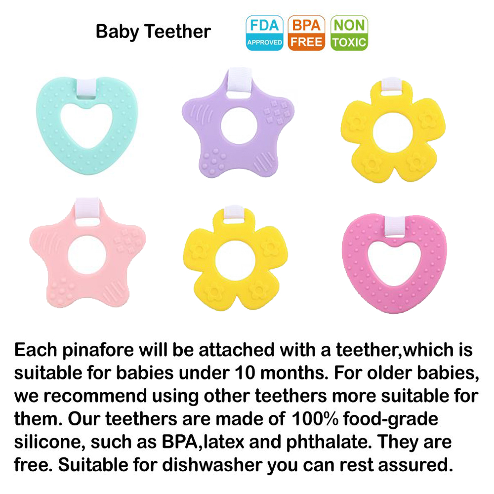 Drool Bib Bandana with Silicone Teether